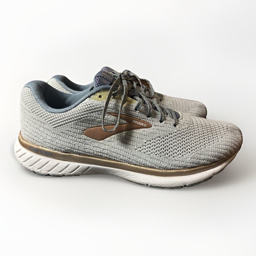 Brooks Revel 3 Sneakers Women’s Running Shoes Size 10 Oyster Gray Mesh EUC